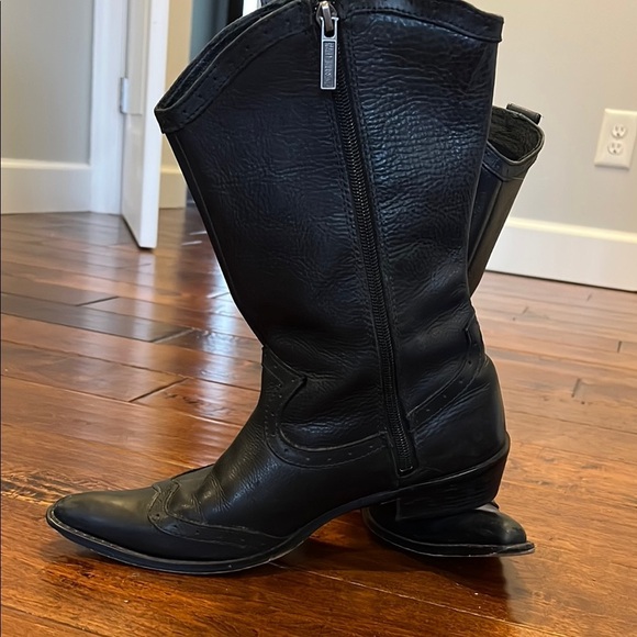 Vintage Harley Davidson Women’s Size 8 Black Leather Boots - Picture 2 of 16